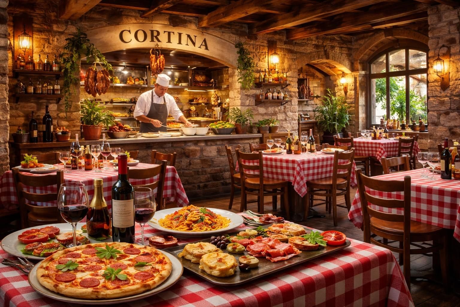 explorez les restaurants emblématiques de cortina qui célèbrent la richesse et l'authenticité de la cuisine italienne traditionnelle.