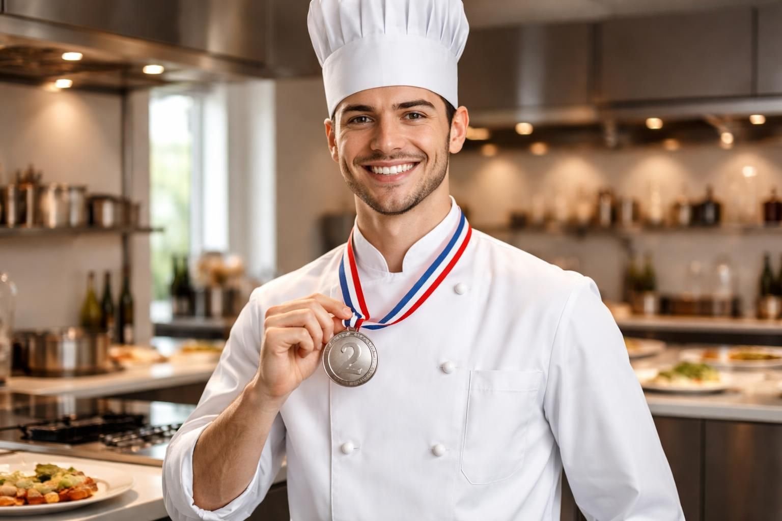 un jeune chef talentueux de trieste remporte la médaille d'argent aux prestigieux championnats italiens de cuisine, marquant une étape importante dans sa carrière culinaire.