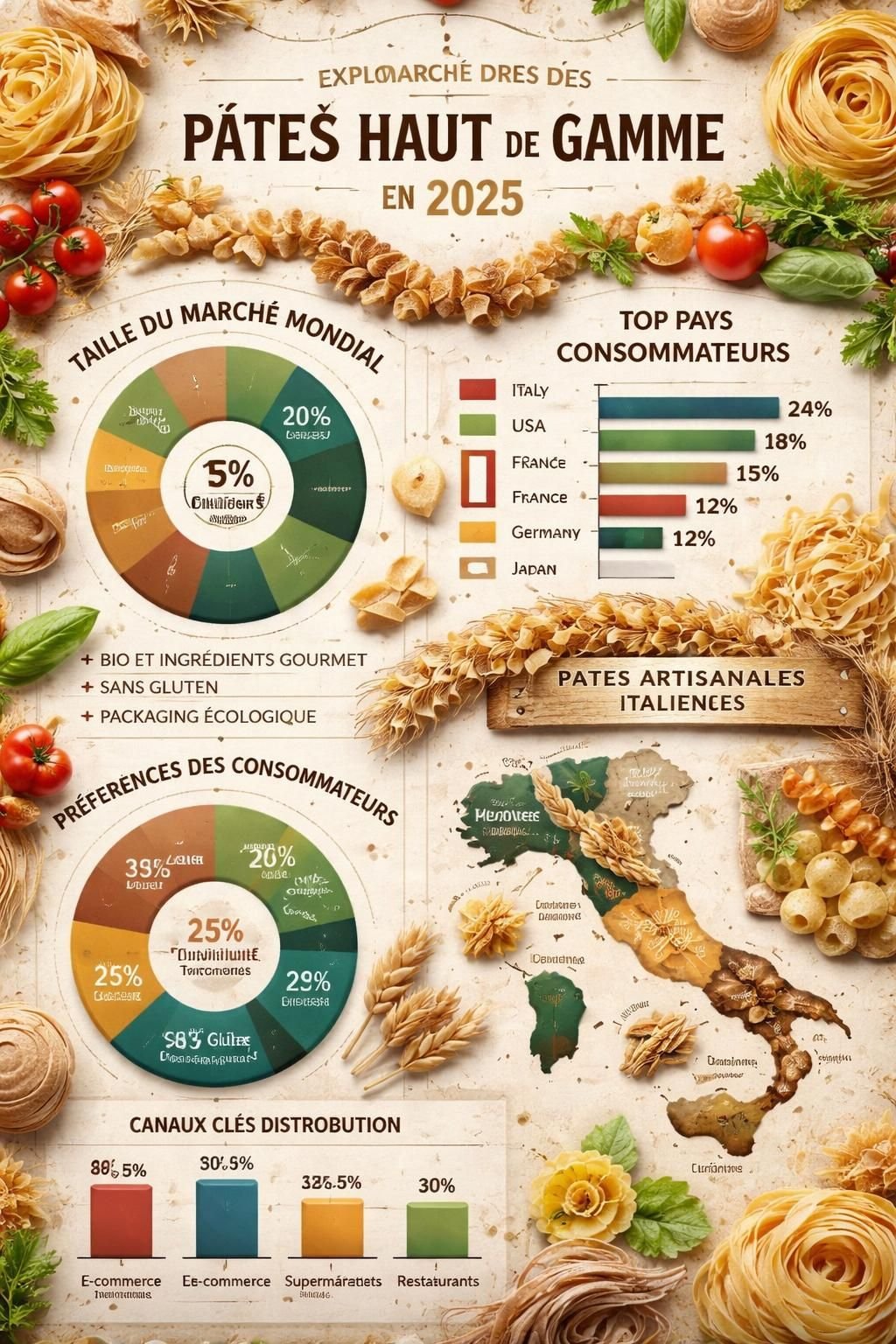 découvrez les tendances clés et les opportunités du marché des pâtes haut de gamme en 2025 pour mieux comprendre son évolution et optimiser votre stratégie.