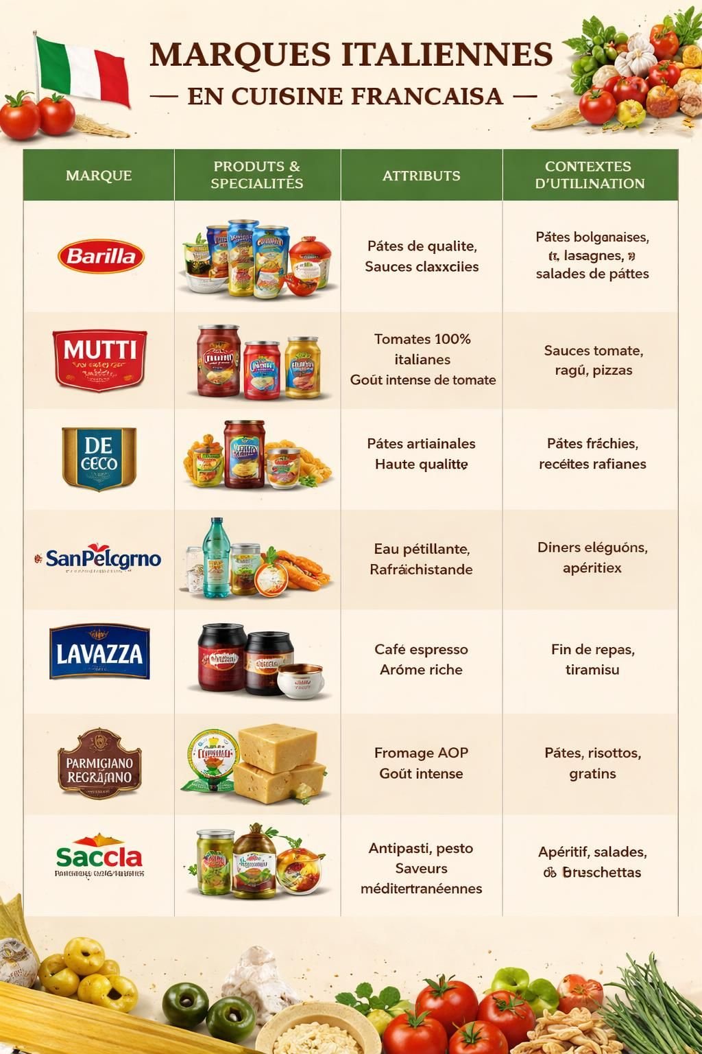 découvrez les marques italiennes les plus prisées par les chefs français, révélant leurs choix exclusifs pour une cuisine authentique et raffinée.